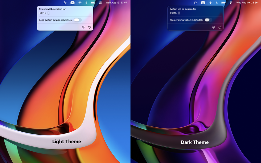 Awake Timer On Mac - Main screen