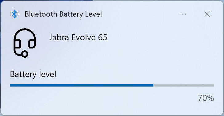 Bluetooth Battery Level Notification
