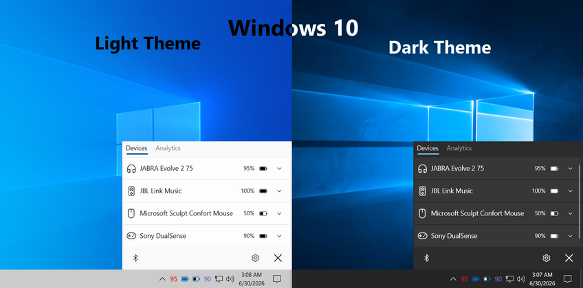 Bluetooth Battery Level Pro On Windows 10 - Main screen