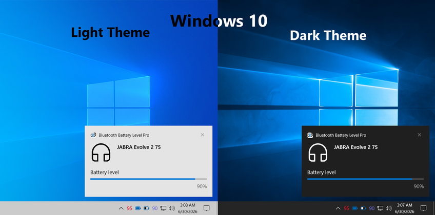 Bluetooth Battery Level Pro On Windows 10 - Notification
