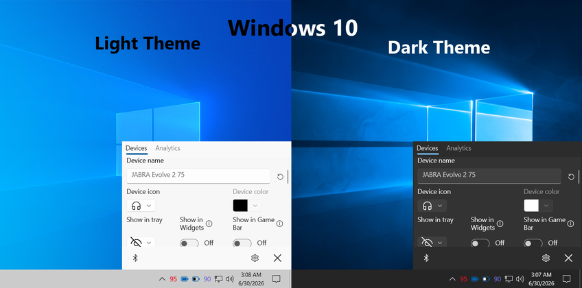 Bluetooth Battery Level Pro On Windows 10 - Device settings