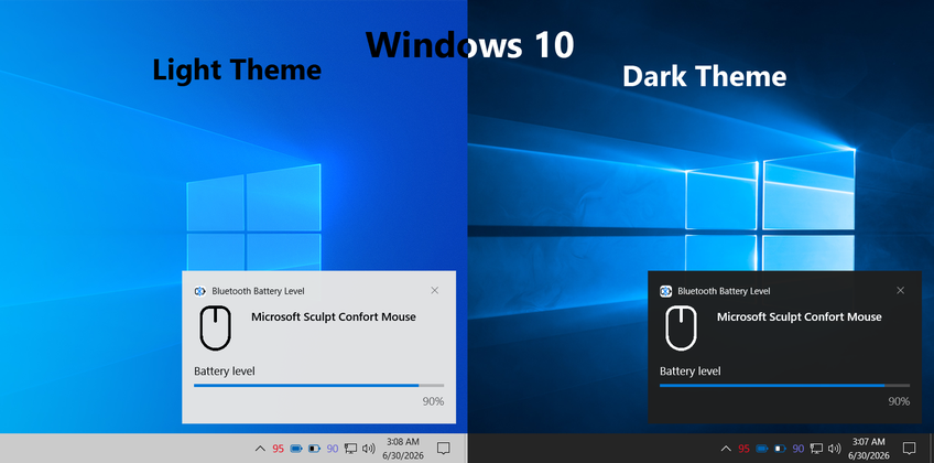 Bluetooth Battery Level On Windows 10 - Notification