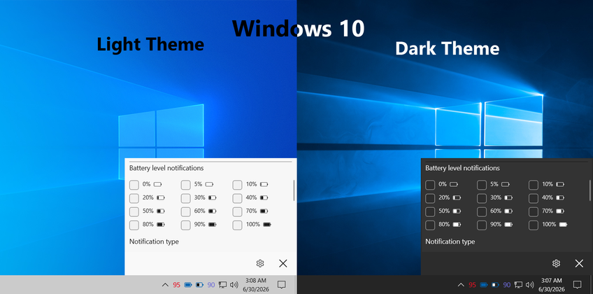 Bluetooth Battery Level On Windows 10 - Device notification settings