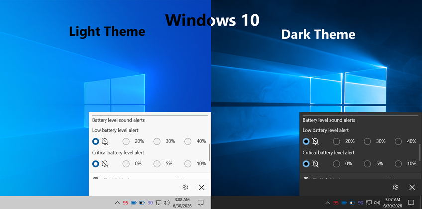 Bluetooth Battery Level On Windows 10 - Device alerts settings