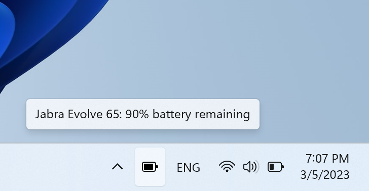 Bluetooth Battery Level Widget