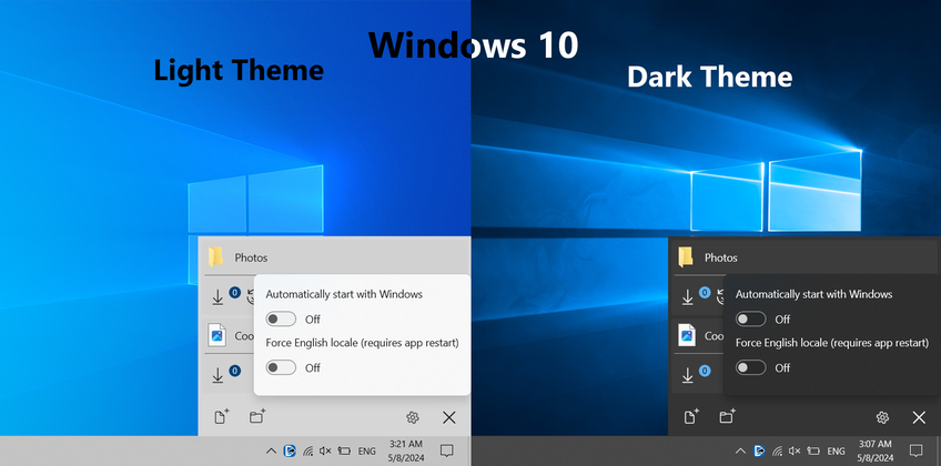 Direct Share On Windows 10 - Settings screen