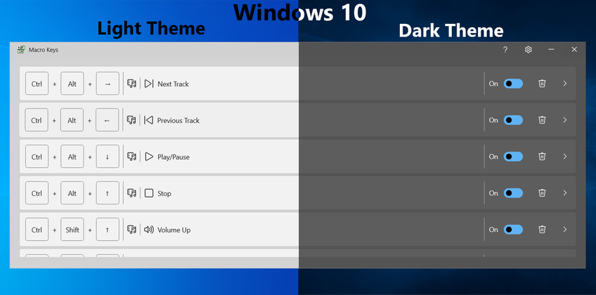 Macro Keys On Windows 10 - Main screen