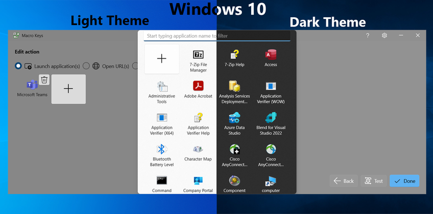 Macro Keys On Windows 10 - Launch application(s) screen