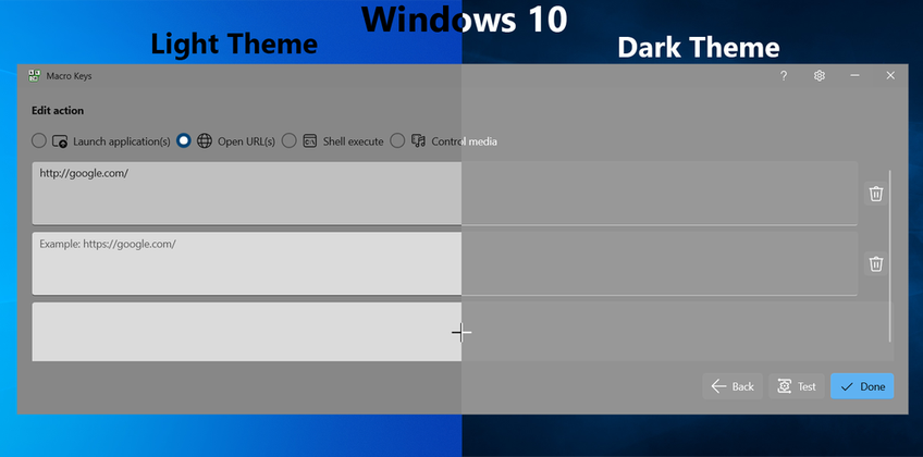 Macro Keys On Windows 10 - Open URL(s) screen