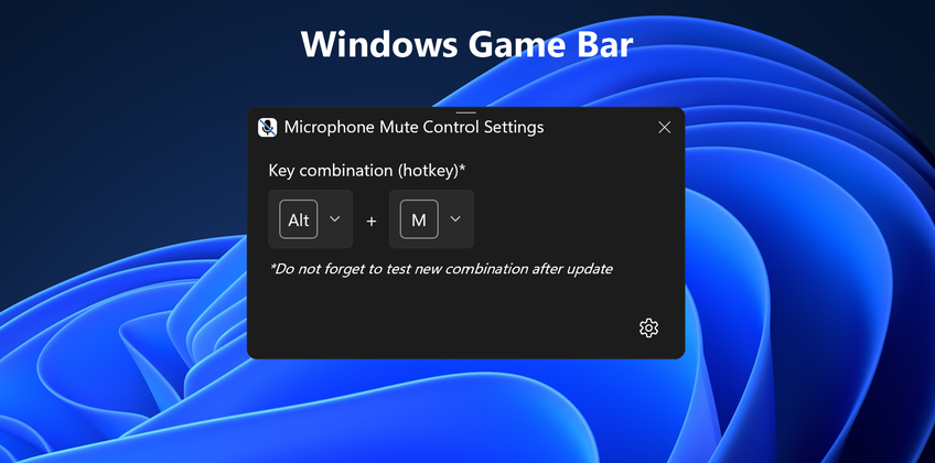 Microphone Mute Control For Game Bar - Main screen