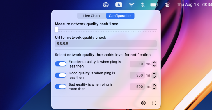 Network Quality Monitor Configuration