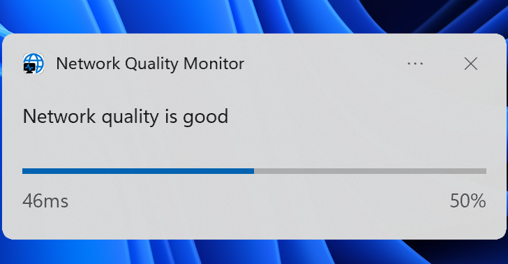 Network Quality Monitor notification