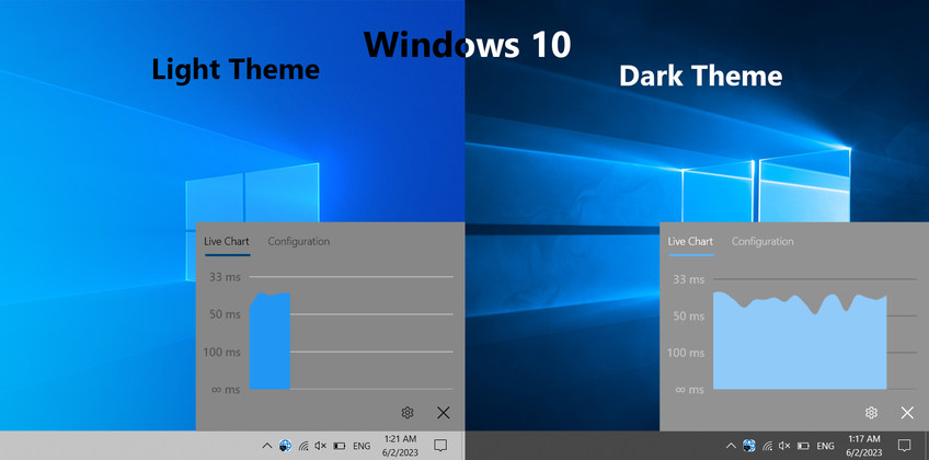 Network Quality Monitor On Windows 10 - Main screen