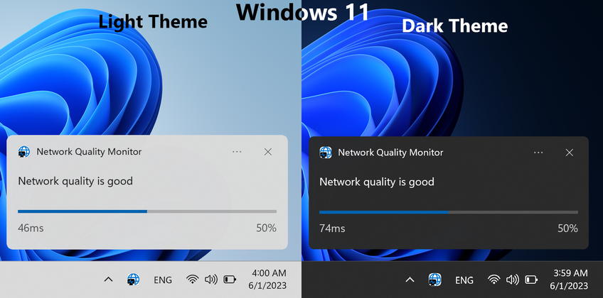 Network Quality Monitor On Windows 11 - Notification