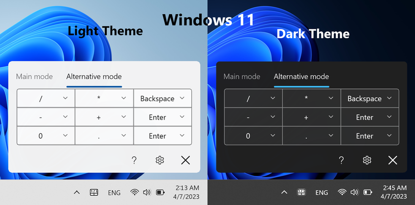 Touchpad Numpad On Windows 11 - Main screen - Alternative mode