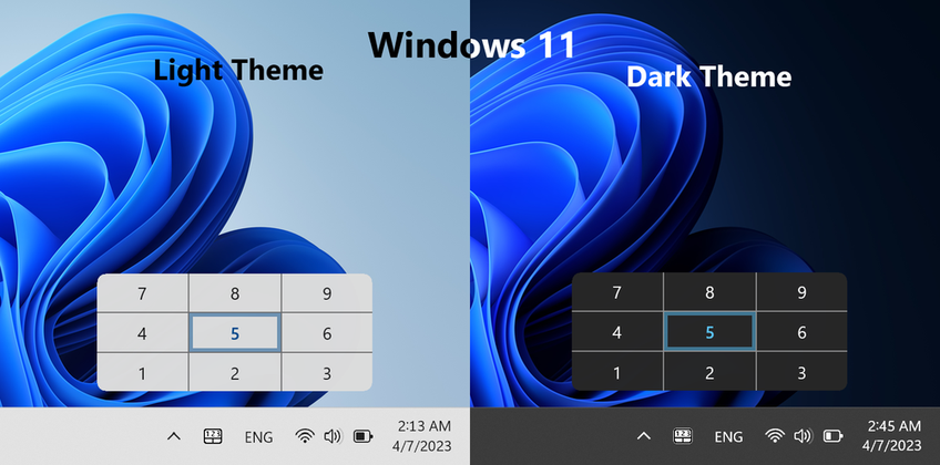 Touchpad Numpad On Windows 11 - Popup - Main mode