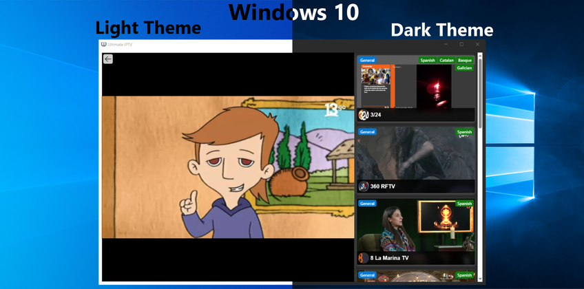 Ultimate IPTV On Windows 10 - View screen