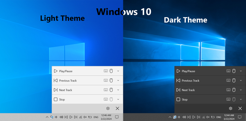 Ultimate Media Control On Windows 10 - Main screen with playback controls