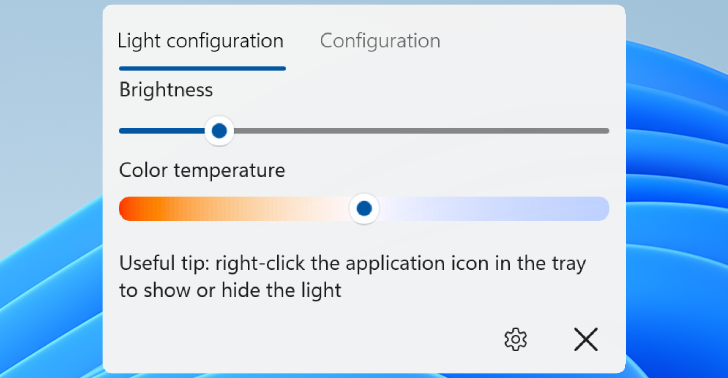 WebCam Studio Lights Light Configuration