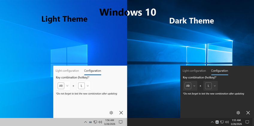 WebCam Studio Lights On Windows 10 - Configuration screen