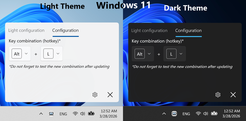 WebCam Studio Lights On Windows 11 - Configuration screen