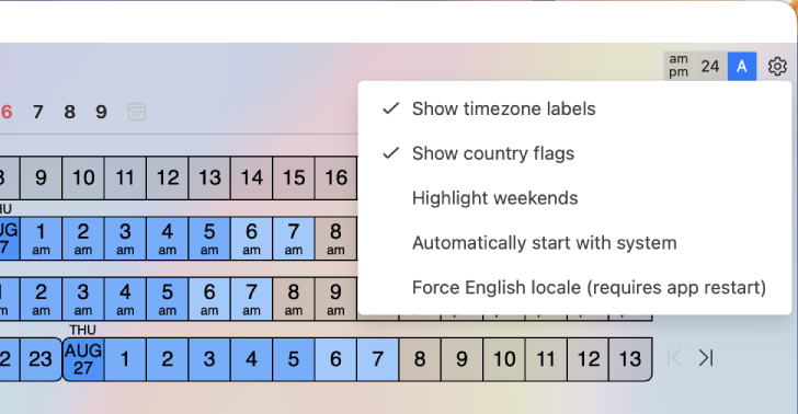 World Time Scheduler Personalization