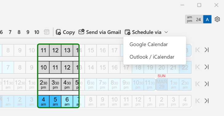 World Time Scheduler Rich booking integrations