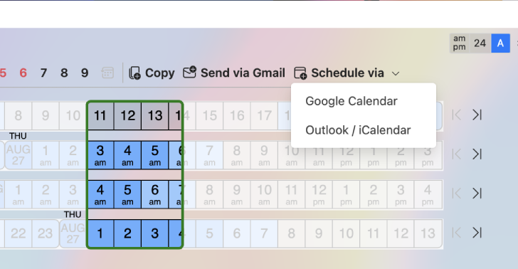 World Time Scheduler Rich booking integrations